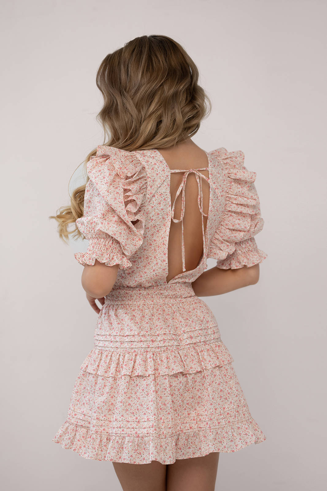 Perla - Cotton dress with delicate flowers